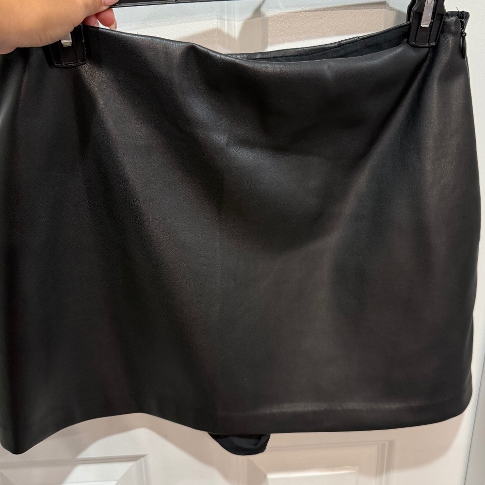 The A&F Vegan Leather Scarlett Mini Skort